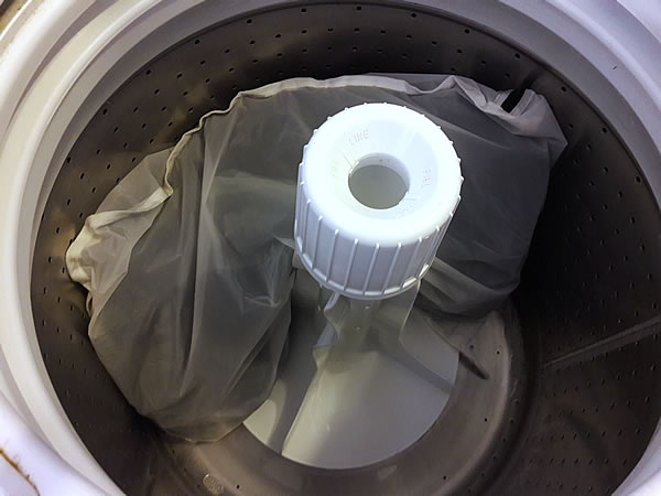 Guppy Friend laundry bag in washing machine